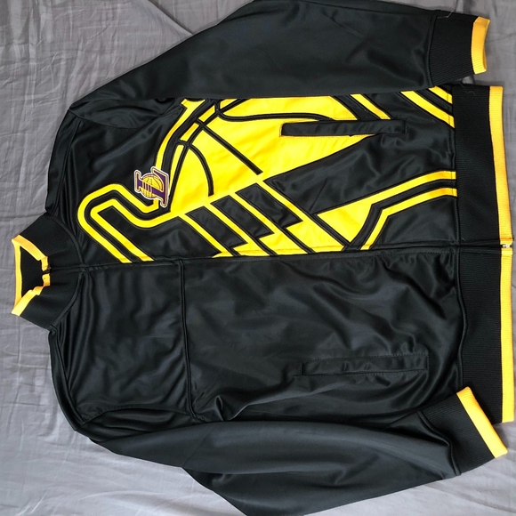 lakers nike warm up jacket black